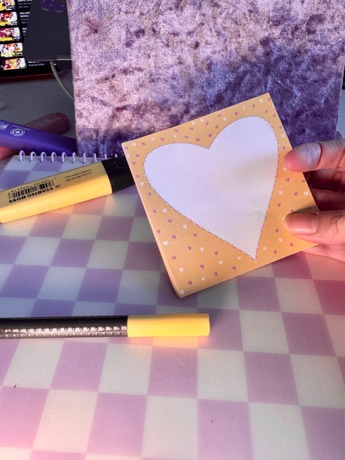 Heart Memo Pad – Kawaii Valentine Love Notepad