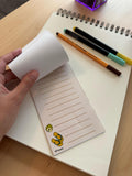 Tropical Beach Notepad – Brazil Core Stationery | Yellow Lined Memo Pad | Summer Desk Aesthetic