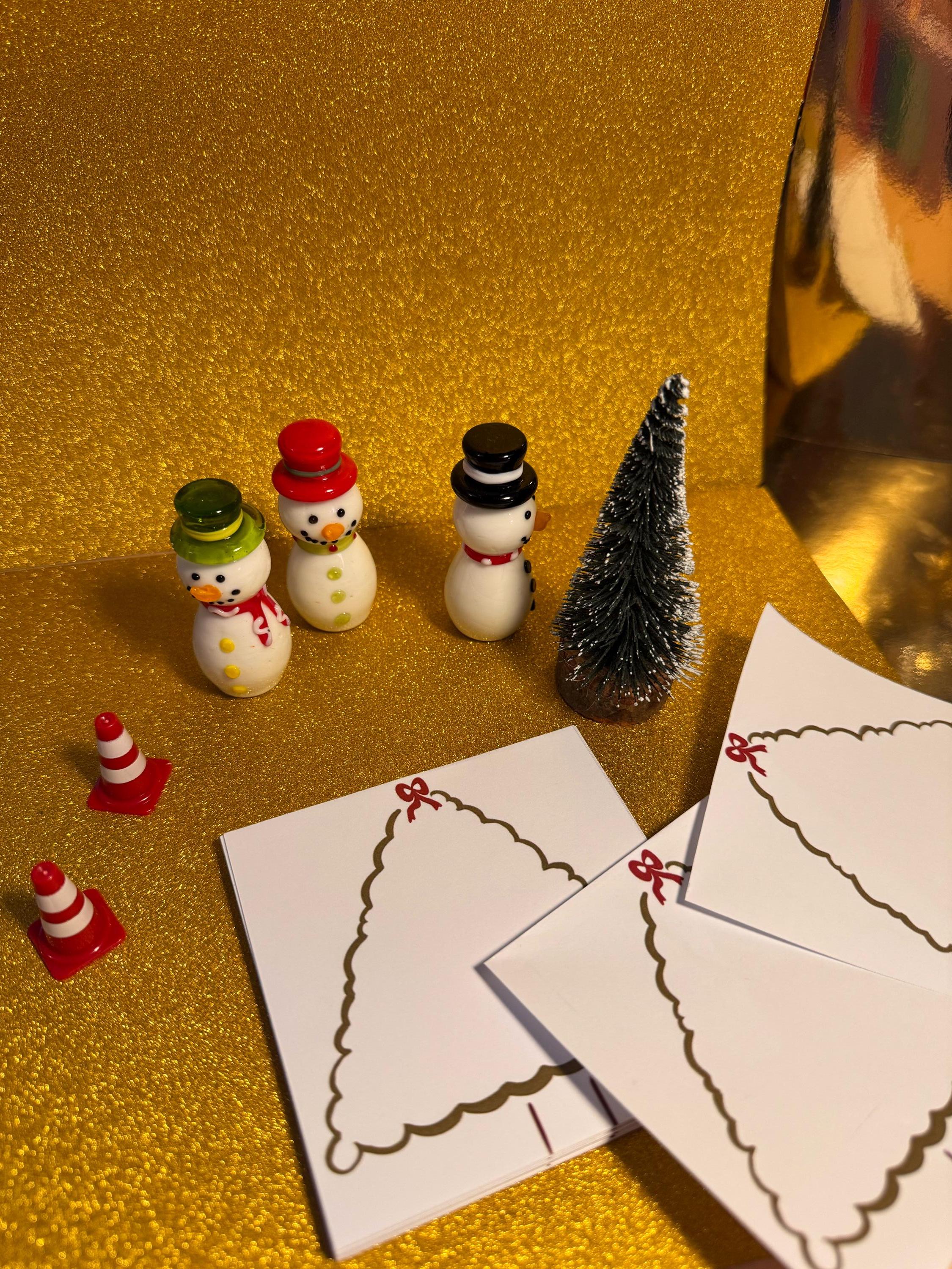 Minimalist Christmas Tree Notepad | Holiday Notepad | Kawaii Stationery | Winter To-Do List Pad | Handmade