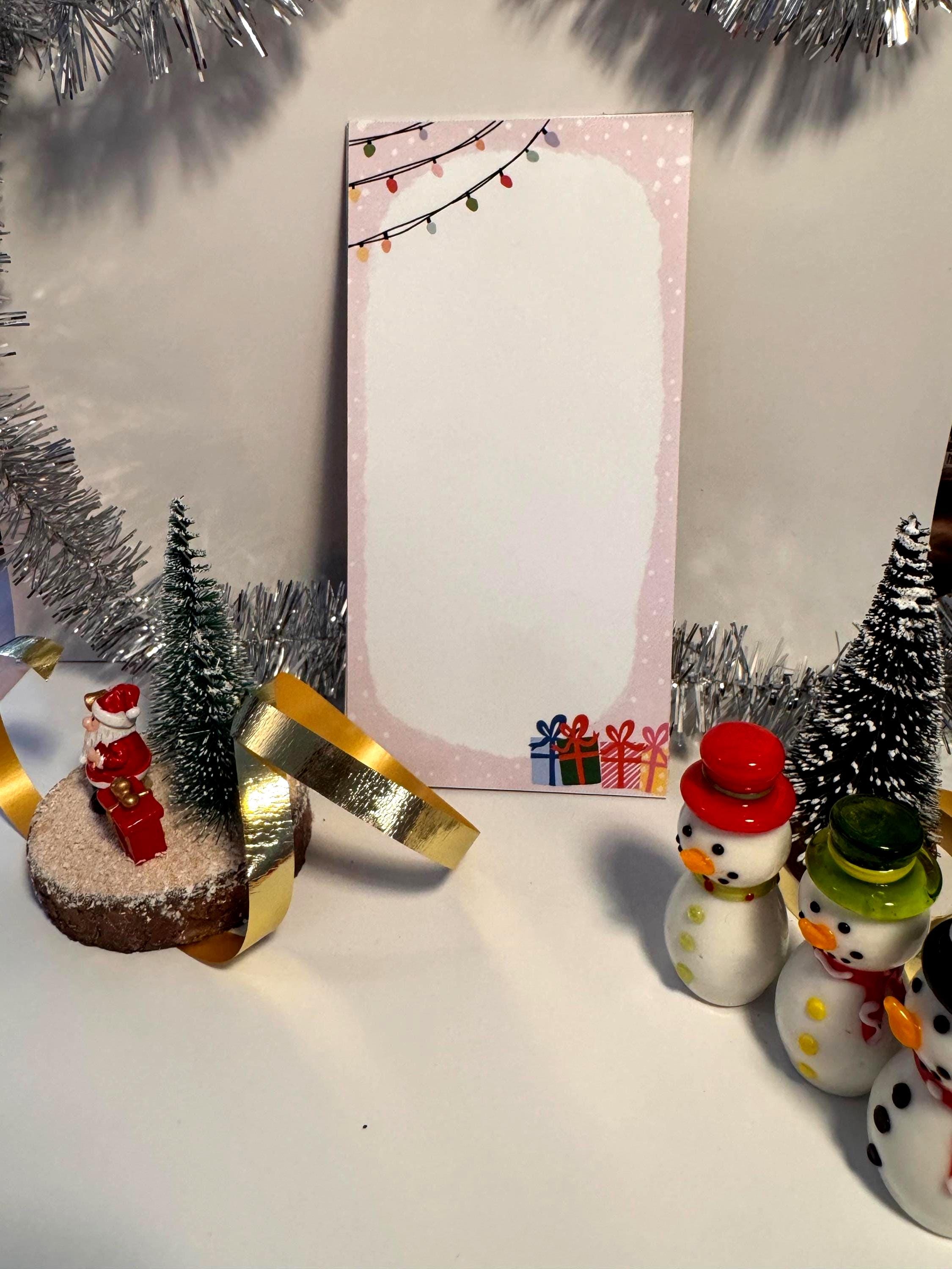 Christmas Notepad | Holiday To-Do List Pad | Winter Stationery Gift | 36 Sheets