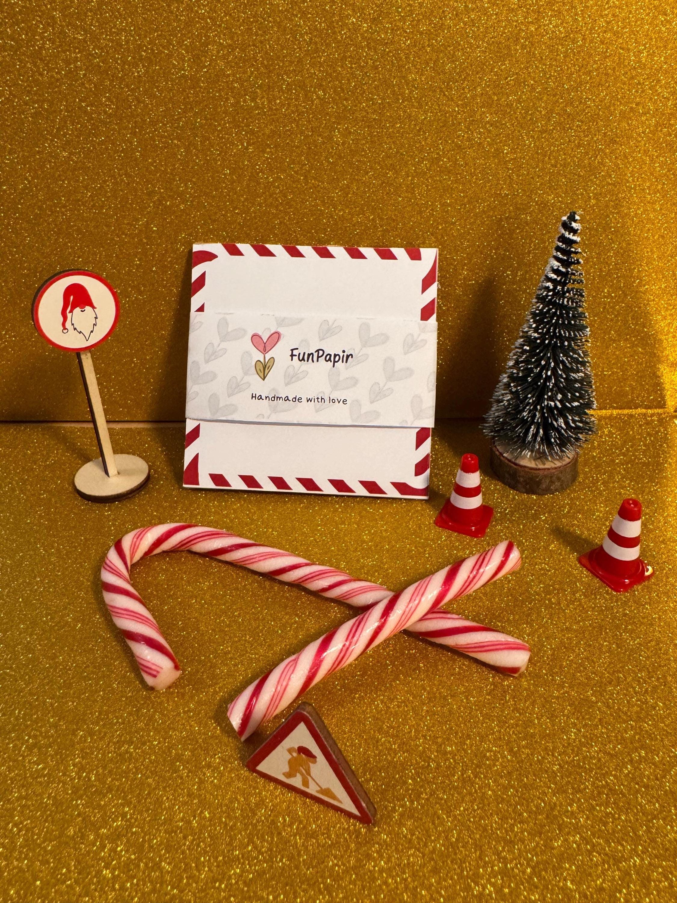 Candy Cane Christmas Notepad – Holiday To-Do List Pad | Kawaii Stationery | Desk Notepad | FunPapir Handmade