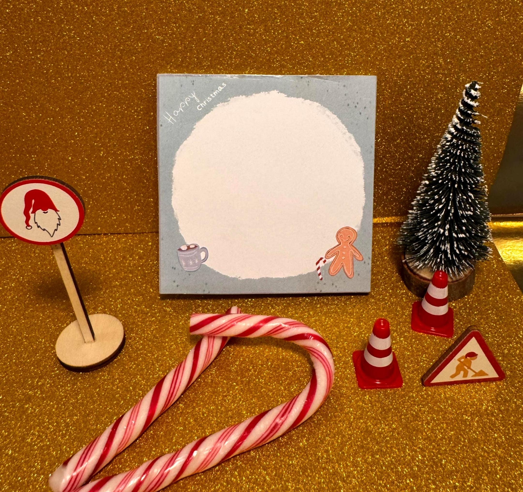 Snowy Christmas Notepad – Hot Chocolate & Gingerbread Pad | Winter Stationery | Holiday To-Do List |Handmade Notepad