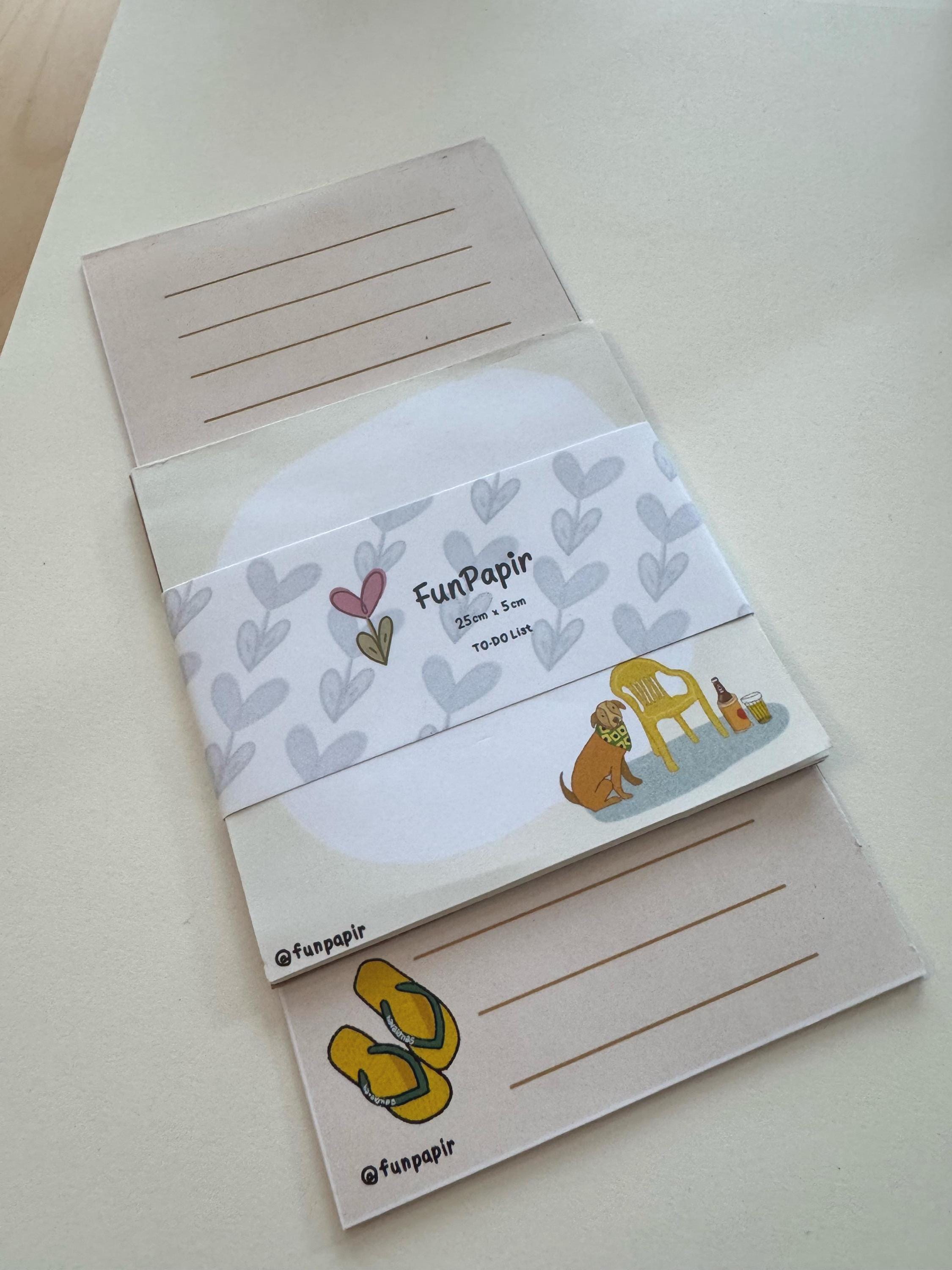 Tropical Beach Notepad – Yellow Lined Stationery, Brazil Core