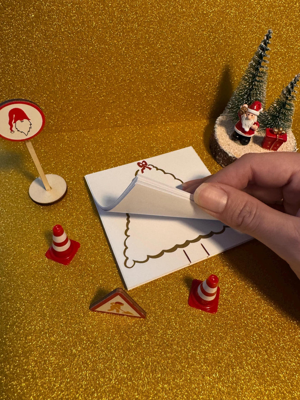 Minimalist Christmas Tree Notepad | Holiday Notepad | Kawaii Stationery | Winter To-Do List Pad | Handmade