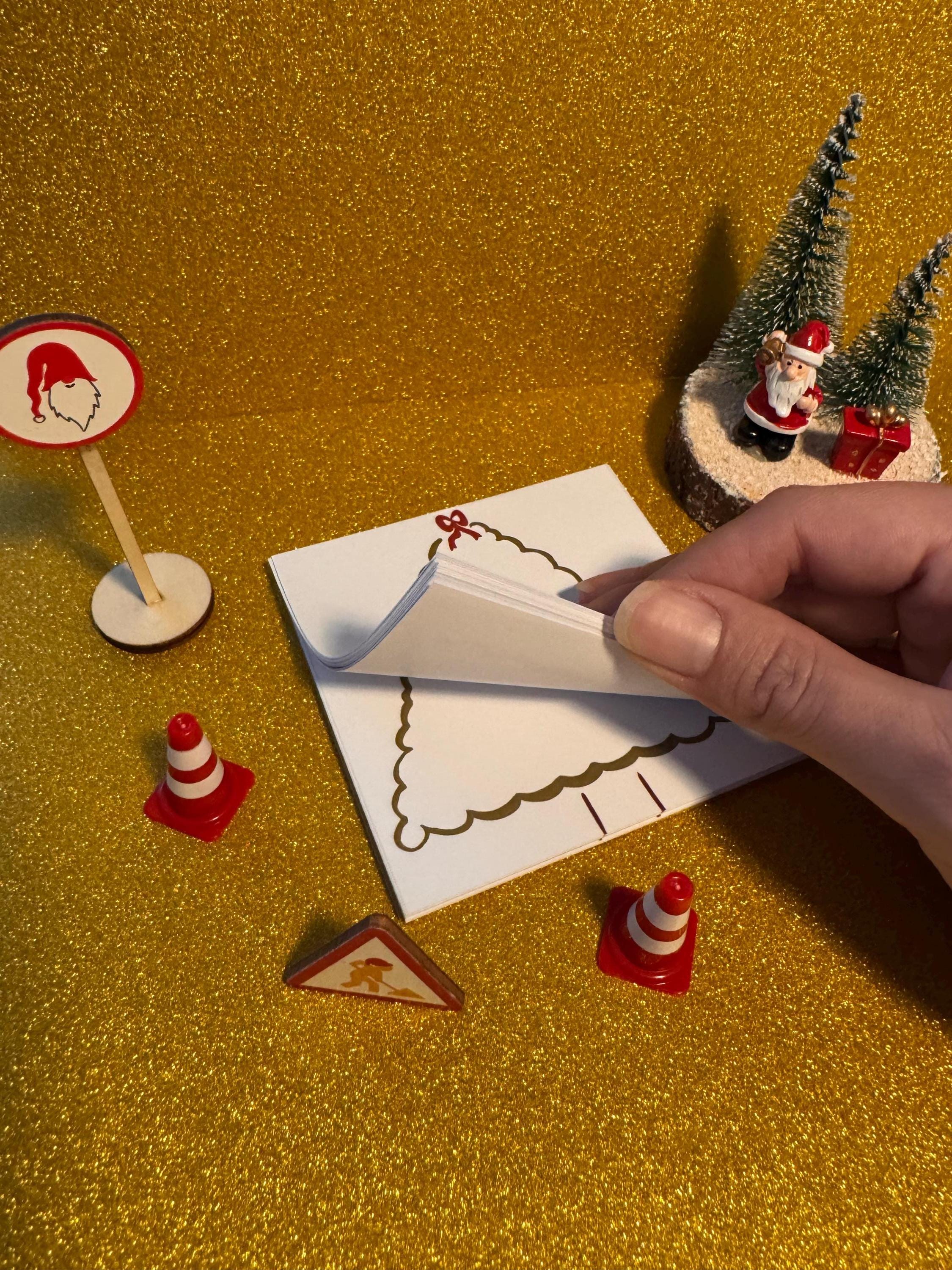 Minimalist Christmas Tree Notepad | Holiday Notepad | Kawaii Stationery | Winter To-Do List Pad | Handmade