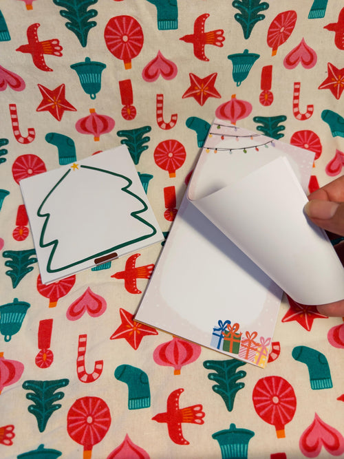 Christmas Notepad | Holiday To-Do List Pad | Winter Stationery Gift | 36 Sheets